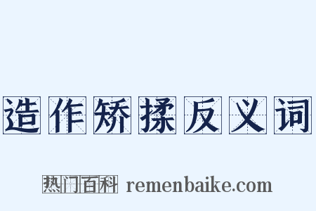 造作矫揉反义词是什么意思的图片